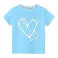 thumbnail image 1 of Pisexur Tout-Petits Enfants Garçons Filles Mode Mignon Col Rond Imprimé Manches Courtes Haut, 1 of 3