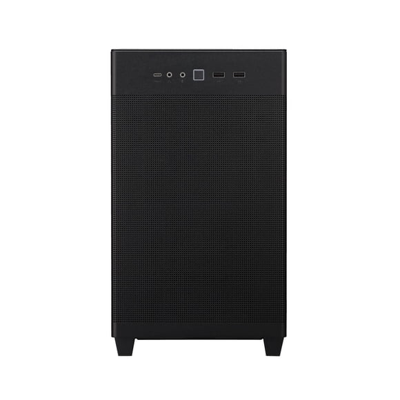 Boîtier ASUS Prime AP201 MicroATX noir 33 litres avec panneaux latéraux sans outil et filet quasi-filtre, avec prise en charge des refroidisseurs 360 mm, des cartes graphiques jusqu'à 338 mm de long e