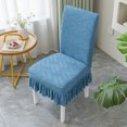 thumbnail image 1 of Jupe Courte Housses de Chaise Maison Coussin Dossier une Housses de Chaise de Salle à Manger Universelles Housses de Tabouret Housses de Siège Extensibles Housses de Chaise de Table à Manger Housse Housse, 1 of 6