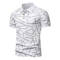 thumbnail image 3 of Cameland Mode Personnalité Homme Décontracté Ajusté Manches Courtes Imprimé T Manches Courtes Col Rabattu Blouse et Chemise, 3 of 9