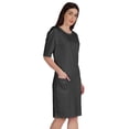 thumbnail image 3 of Inkmeso Robe T-Shirt pour Femmes à Manches au Coude, Coupe Régulière, avec Poches avant, 3 of 8