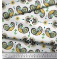 thumbnail image 3 of Soimoi Moss Georgette Fabric Dot,Floral & Paisley Decor Fabric Printed Yard 42 Inch Wide, 3 of 3