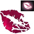 thumbnail image 1 of ORUYROP High Intensity Reflective Vinyl Death Kiss Skull Crossbones Lips Decal Bumper Sticker-Cars, Motorcycles, Helmets, Wind Screens, laptops (18 inches Wide, Special Edition Hot Pink), 1 of 6