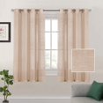 thumbnail image 2 of Clearance Linen Sheer Curtains 63 Inch Length Semi Sheer Curtains Silver Linen Curtain Panels For Living Room/Bedroom Light Filtering Curtains 2 Panels, 2 of 9