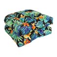 thumbnail image 1 of Blazing Needles Outdoor Rounded Back Chair Cushion, 19" x 19", Beachcrest Caviar 2 Count, 1 of 1