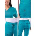 thumbnail image 4 of Adar Uniformes Ensemble de Sarrau pour Femmes - Haut à Col en V Amélioré/pantalon à Multiples Poches, 4 of 6
