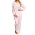 thumbnail image 1 of Shadowline 76283 Ensemble de Pyjama à Manches Longues Pétales pour Femmes (Rose 2X), 1 of 4