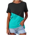 thumbnail image 1 of Birdeem T-Shirt d'Été pour Femmes à Col Rond à Manches Courtes Assorti de Couleurs Haut/chemise à Col Rond à Manches Courtes, 1 of 12