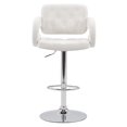thumbnail image 4 of Tabouret de bar réglable en hauteur avec accoudoirs Blanc Ensemble de 2, 4 of 9