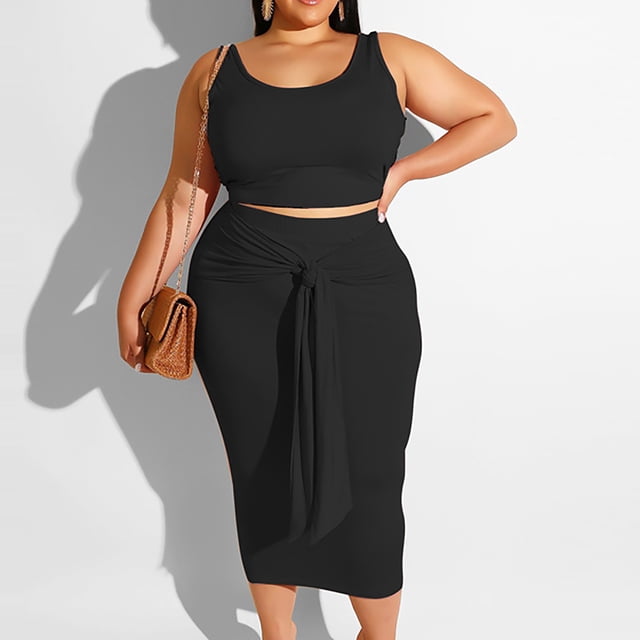 CEHVOM Tailleur pour Femme Été Uni Moulant Fesses Mode Décontracté Grande Taille
