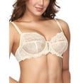 thumbnail image 2 of Wingslove Women's Full Coverage Floral Lace Balconette Underwire Demi Bra, 2 of 6