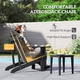 thumbnail image 4 of Outsunny Classic Adirondack Chair with Cup Holder for Backyard Black, 4 of 10