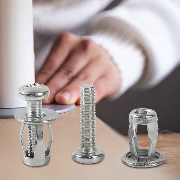 Expansion Screws for Drywall, Hollow Board and Metal Sheet, Flange Nuts with Stainless Steel Threads, Furniture and Cabinet Fasteners, Home Repair Hardware Kit