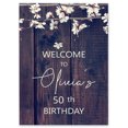 thumbnail image 1 of Darling Souvenir MADE WITH LOVE PersonalizedWelcomeBirthdaySignFlowers With Wood Panel,Large Decorative Poster For Birthday Party, Celebrations- 18x12, 1 of 5