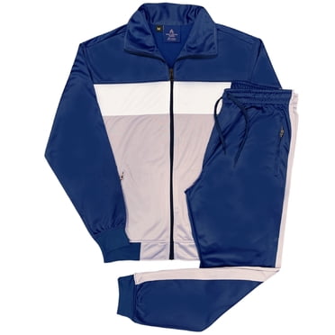 Men's 2-Piece Tracksuit Coral Blocks Jogger Track Jacket & Trackpants Jogging Suit Outfit