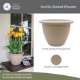 thumbnail image 4 of The HC Companies Sevilla Self-Watering Pot with Internal Disk 16", Cottage Stone, 4 of 7