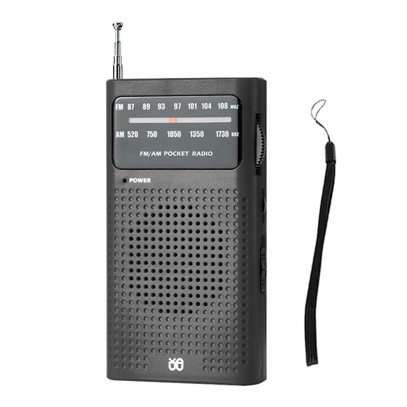 AM FM Radio Battery Operated Portable Pocket Radio Telescopic Antenna Radios Player for Senior Home Walking
