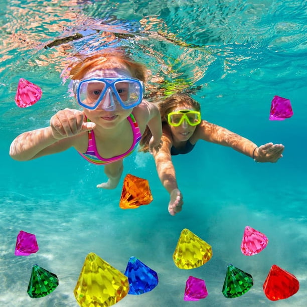 Jouets De Plongée Piscine – Diamants Et Coffre Au Trésor Thème Pirate, Pour Chasse Sous-marine Et Entraînement Natation