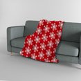 thumbnail image 4 of EGNMCR Couverture Jetée, Couverture Jetée pour Canapé Couverture Décorative de Noël Couverture des Fêtes Couverture Rouge Festive Housse Couverture Sapin de Noël à Pois Couverture de Sofa Couverture en Flanelle une Couverture, 4 of 4