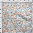 thumbnail image 4 of oneOone Georgette Viscose Orange Fabric Beach Starfish &Shell Sewing Material Print Fabric By The Yard 42 Inch Wide, 4 of 4