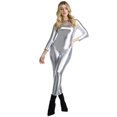 thumbnail image 4 of Morphsuits Women’s Silver Skinsuit Halloween costume, Medium, 4 of 5
