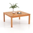 thumbnail image 1 of Gymax Table Basse d'Extérieur avec Plateau à Lattes Petite Table d'Extérieur Table Carrée de Patio, 1 of 9