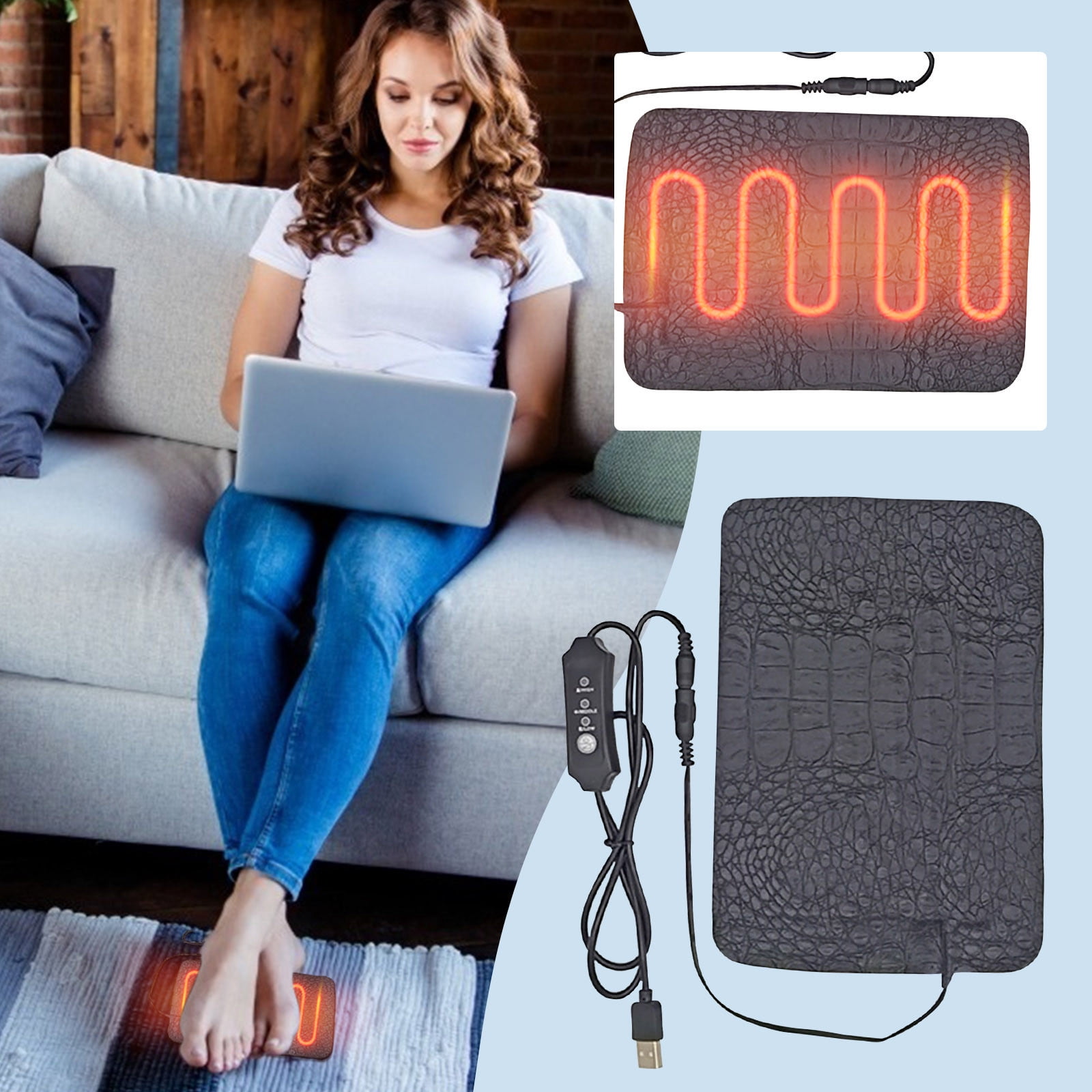 TopLLC Tools&Home Improvement USB Three Speed Thermostat Leather Heating Pad Heating pad