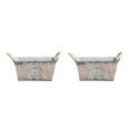 thumbnail image 3 of VONKY Retro Iron Plants Flower Bucket Planter Metal Vase Home Decor Pail Flower M 2Set, 3 of 6