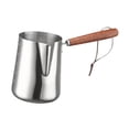 thumbnail image 3 of tamizeot Turkish Coffee Pot Multifunctional Stainless Steel for Kitchen Household Bar 1000ML Silver 600ML, 3 of 4