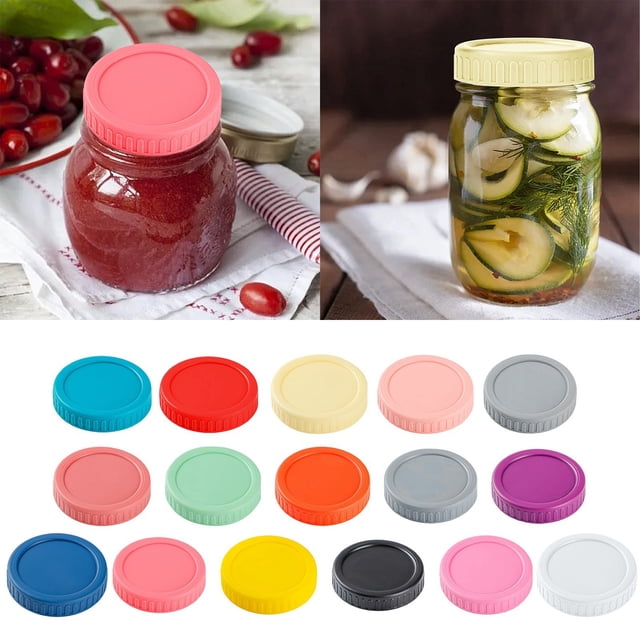 TIELUTT Wide Mouth Jar Lids Canning Storage Lids Leak Food Storage Containers Silicone Freezer Containers Silicone Storage Bags Reusable Storage Bags for Food Silicone Fruit Fresh Bags