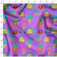 thumbnail image 4 of Soimoi Purple Rayon Crepe Fabric Beech & Fun Party Fabric Prints By Yard 46 Inch Wide, 4 of 5