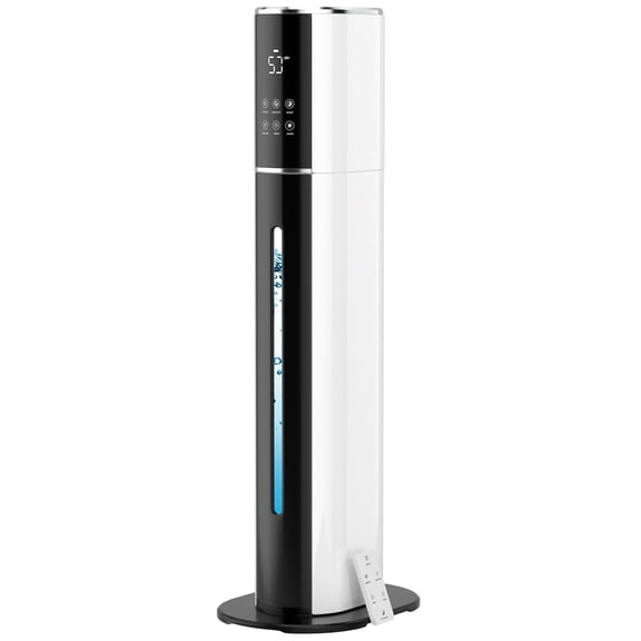 2.4Gal Large Room Humidifier, Ultrasonic Cool Mist for up to 600 Sq Ft, 48H Runtime, 3-Speed, with Remote, Aroma Diffuser, Sleep Mode, for Home/Offices