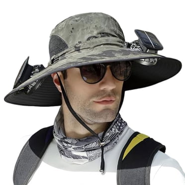 2025 Outdoor Wide Brim Sun Hang Loose Visor Hat with Solar Fan Tennis Baseball Cap Wide Brim Solar Fan Open Hats for Women Outdoor Fishing Hat Solar Usb Charging Solar Powered Fan