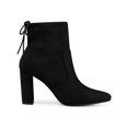thumbnail image 3 of Unique Bargains Women's Pull on Drawstring Block Heel Ankle Boots Black US 9, 3 of 7