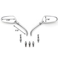 thumbnail image 2 of Krator Chrome Motorcycle Golf Club Mirrors Free Adapters Compatible with Harley Davidson Electra Glide Classic, 2 of 3