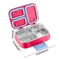 thumbnail image 3 of Vrorvz Boîte à Lunch en Acier Inoxydable avec Compartiments pour Employés de Bureau et Étudiants, Compatible Micro-Ondes, Isolée, Conception à Trois Compartiments pour un Emballage de Lunch Pratique, Durable et Pratique, 3 of 6