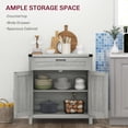 thumbnail image 4 of HOMCOM Farmhouse Sideboard Buffet Cabinet with Drawer and Adjustable Shelf, 4 of 9