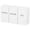 White, variant on 3 Pcs Coffee Tea Sugar Container Set, 3.35x3.35x5.9 Inch,Metal Teas and Coffee Canisters Set with Lids, Black Canisters Sets for Kitchen,Food Storage Container Jars for Kitchen Counter Storage(White)