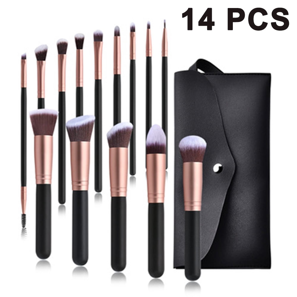 Makeup Brushes 14 PCS Makeup Brush Set Premium Synthetic Foundation Brush Blending Face Powder Blush Concealers Eye Shadows Make Up Brushes Kit