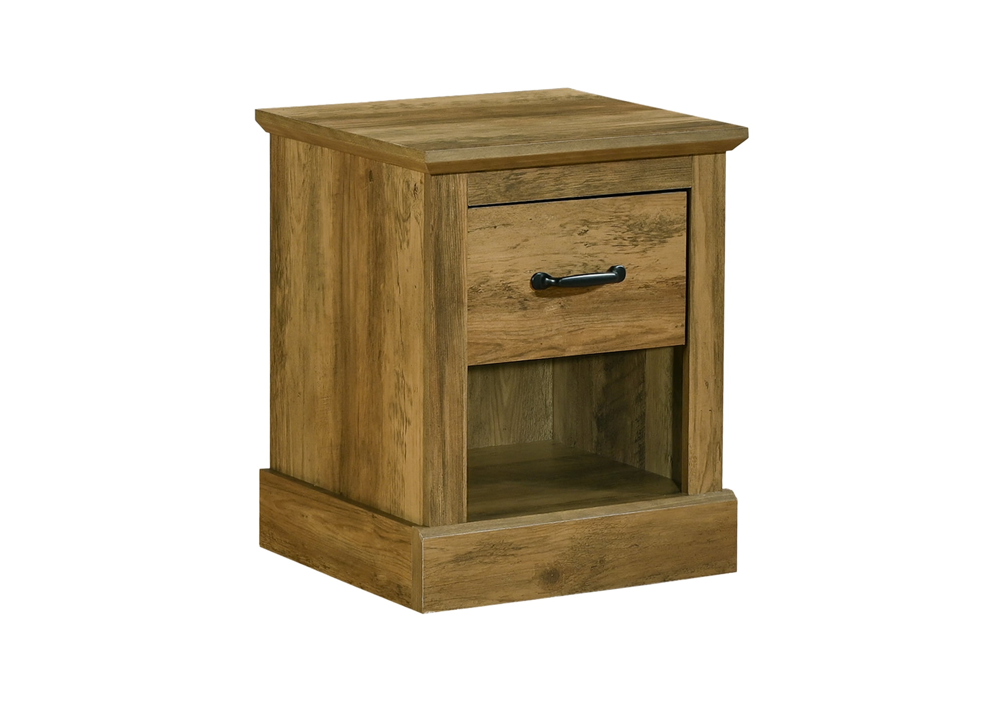 Monarch Specialties - Table D'Appoint, 21"H, Bout, Table D'Appoint, Tiroir De Rangement, Table De Nuit, Lampe, Salon, Chambre À Coucher, Stratifié Chêne Brun Foncé, Transitionnel