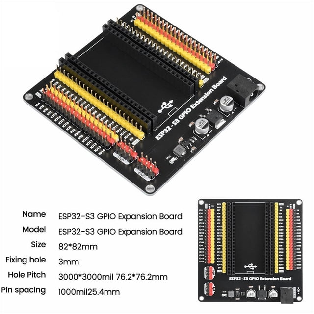 Compatible with Esp32-S3 or Development Board with the Same Pin ESP32-S3 GPIO IoT Expansion Board DC5x2.1 Interface