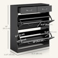 thumbnail image 3 of HOMCOM Armoire à Chaussures d'Entrée avec 2 Tiroirs Basculants pour 12 Paires de Chaussures, 3 of 10