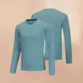 thumbnail image 2 of Dagugfen Workout Tops for Men Long Sleeve Tight Crew Neck Base Layer Leisure Running Athletic Tops, 2 of 9