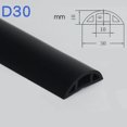 thumbnail image 1 of Heavy Duty Floor Cable Protection Cover Floor Cable Cover Rubber Trunking 1M D30-black, 1 of 4