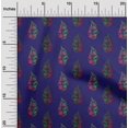 thumbnail image 1 of oneOone Silk Tabby Fabric Leaves & Floral Block Print Fabric BTY 42 Inch Wide, 1 of 4