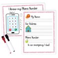 thumbnail image 1 of Inkdotpot Dry Erase Practice Worksheet I know my address, I know my phone number - Preschool, Kindergarten Laminated Worksheet, Homeschool Activities For Kids With 2 Dry Erase Markers-AZ, 1 of 7