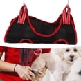 thumbnail image 4 of Puppy Grooming Restraint Bag, Dog Grooming Sling Breathable Elastic Machine Washable Wear Resistant  For  Teeth For Cat Black Red Edge 10 Piece Set M, 4 of 8