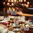 thumbnail image 4 of 6 Pcs Solar Lantern Tea Lights Candles - Rechargeable Flickering Electronic Solar LED Lamp Nightlight - Flameless Solar Energy Candle for Outdoor Camping Emergency, 4 of 9