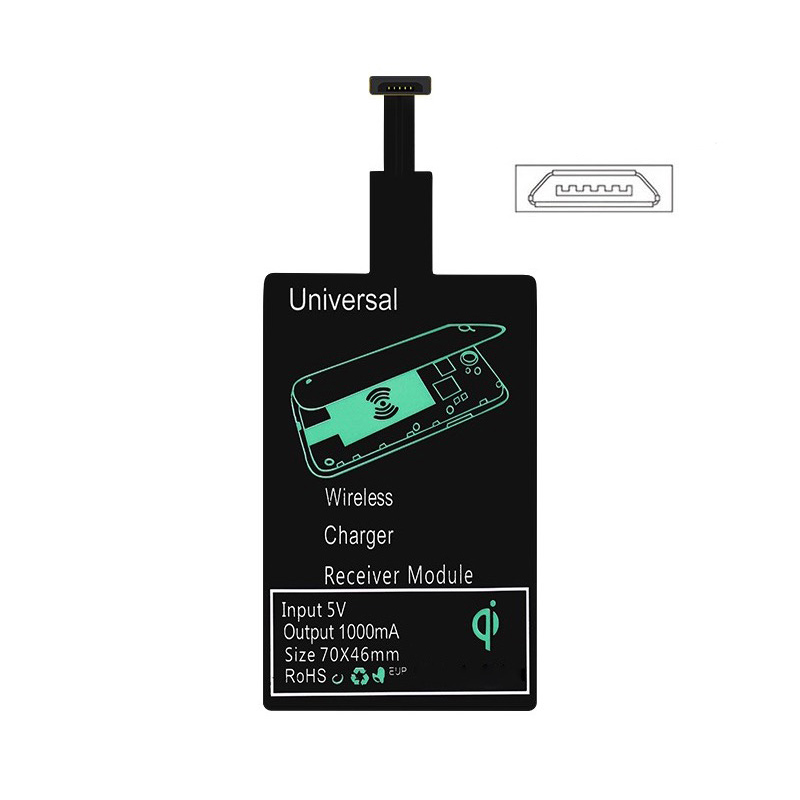 Qi Wireless Charger Receiver Module Smart Charging Adapter Receptor for Android Type-A