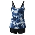 thumbnail image 4 of EGNMCR Swimsuit Women Two Piece Bathing Suits Floral Print Tank Tops With Boyshorts Tummy Control Swimming Suits,, 4 of 6